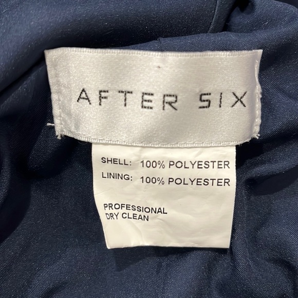 AFTER SIX Midnight Ruffle Sleeve V Neck Mermaid Dress with Slit - Picture 6 of 11